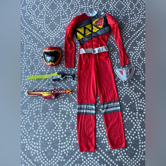 Power Rangers Dino Charge Red Halloween Costume Toy Sword Saber Large 10 12 Boys - Picture 1 of 16